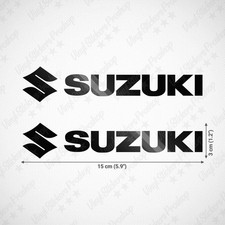 2 stickers SUZUKI 15 cm NOIR