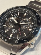 CASIO EDIFICE EQW T620 Solar Radio Chronograph Watch Stainless Steel