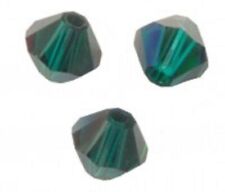 site parisien 20 PERLES TOUPIES SWAROVSKI   5mm   EMERALD SATIN