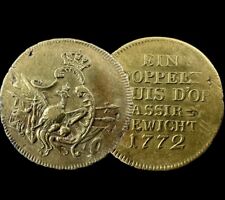 Brandenburg Prussia Passing Weight 2 Louis d'or 1772 Friedrich II Brass