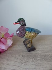 Figurine canard colvert sur