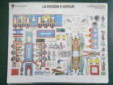 LA MAISON A VAPEUR Jules Verne Jean Bruneau Model Paper Cutting Board