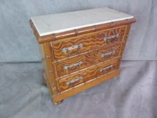 BEAUTIFUL DOLL CHEST OF DRAWERS, antique wooden and marble.