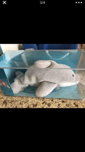 Beanie baby dolphin with - beanie,