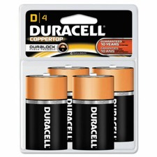 Duracell Coppertop D Batteries Alkaline Battery (4 Batteries) Exp. 03/2033 - New