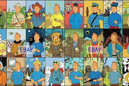 Postcard print hergé - postcard, /