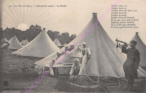 Old postcard militaria camp - old,