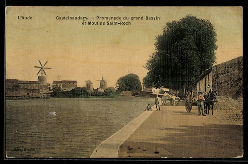 Cpa castelnaudary promenade - cpa, castelnaudary,