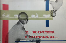 Vintage 1958 INS ROAD SAFETY BROCHURE "2 wheels 1 engine" motorcycle AUTOMOBILIA