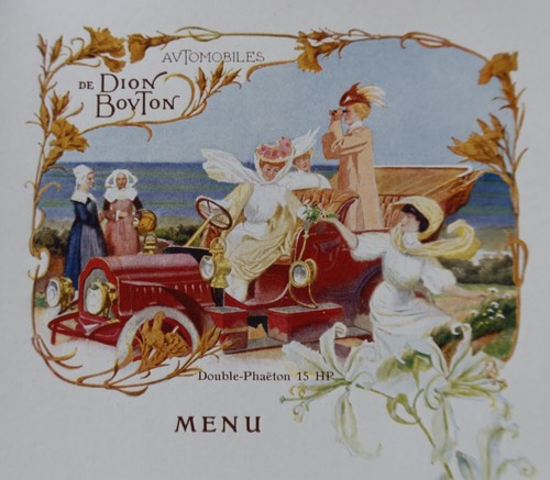 Menu automobile dion bouton - menu, de