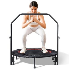 YESUNEED MINI EXERCISE TRAMPOLINE FOLDABLE FITNESS TRAMPOLINE 40" BLACK/RED