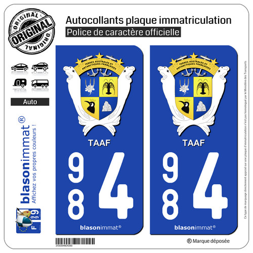 Adhésifs plaque auto 984 - |,