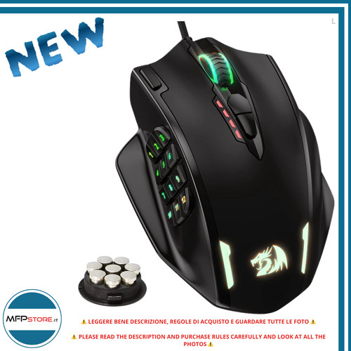 Souris gaming mmo rgb redragon - mmo,