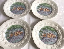 Assiettes à fromages GIEN Les saveurs Marie-Pierre BOITARD (LOT de 4 assiettes)