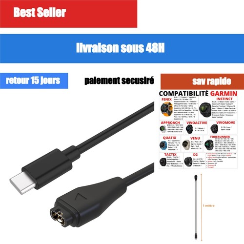 Câble usb recharge garmin - recharge,