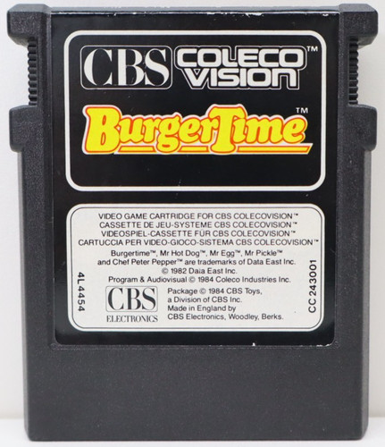 Jeu colecovision burger - -, time