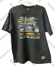 Vtg Harley Davidson Taz Warner Brothers Wile E Coyote Fat Boy Biker T-Shirt XL