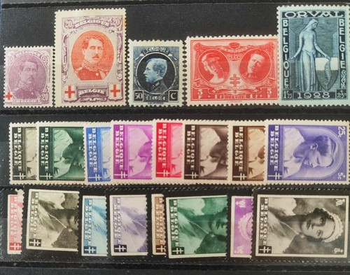 Lot timbres belgique côte - belgique,
