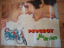 ORIGINAL POSTER POSTER PEUGEOT CYCLO VELOMOT MOTOR MOTORCYCLE 103 102 PUB