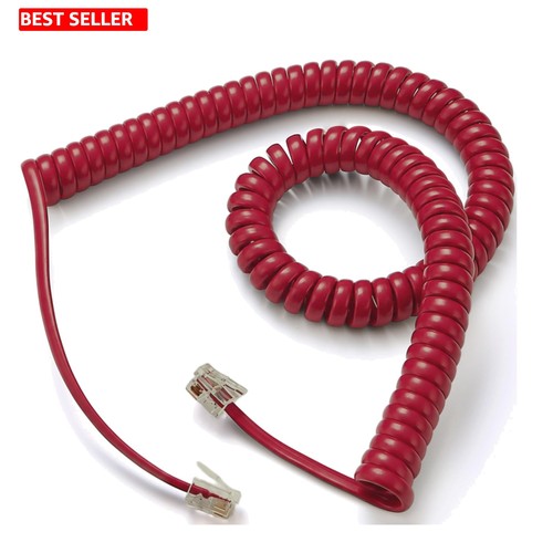 Durable red telephone handset - red,