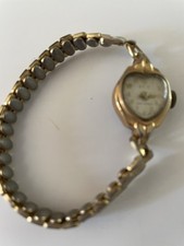 Vintage ORIS Anti Shock Lunette Plaque  10 Microns Fond Acier Inox Ladies Watch 