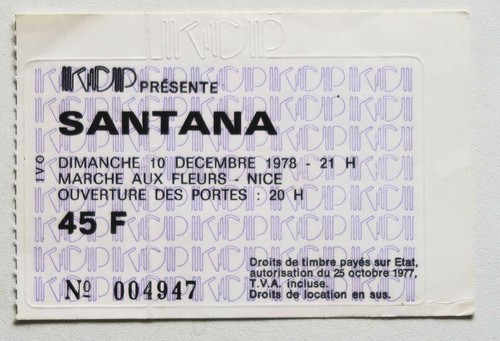 Santana rare billet ticket - rare,