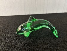 Daum Crystal Light Green Dolphin