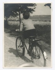 Snapshot Original Vintage Photo Kids Bike Back Bicycle - SA016
