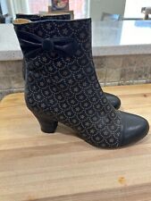 Brako Boots Brown Leather Short Boots Side Zip Womens Size 41 (10)