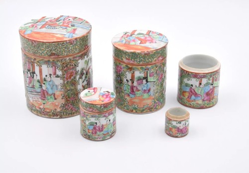 Boîtes porcelaine canton - 5,