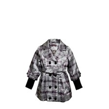 Manteau fille gris & rose à