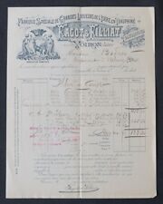 Invoice VOIRON 1890 BASSOON & FILLIAT Distiller Isère Dauphiné illustrated 81