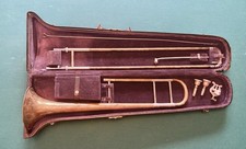 1928 Conn 4H Trombone 7” Bell, Smooth Slide, Mouthpieces, Lyre & Extension, Case
