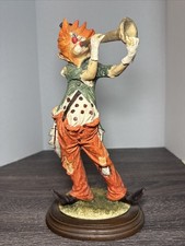 Pucci Arnart 12” Hobo Clown Figurine Playing Trumpet - Ex Condition - Rare 1984