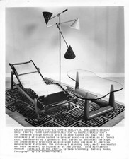 Mid-Century Modern French Chaise Longue & Robsjohn-Gibbings Table Photo MCM Rare