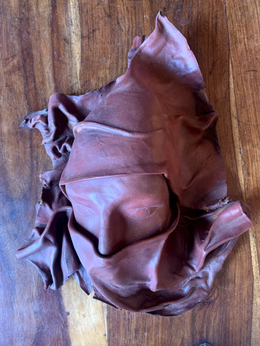 Masque cuir marron - en,