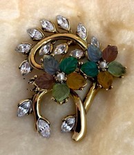 Broche vintage florale annees