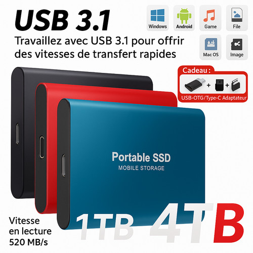 Mini disque dur externe - disque,