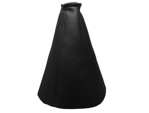 Black thread real leather