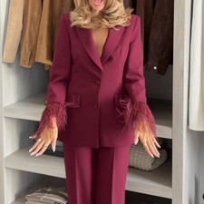 ZARA : Feather Cuff Blazer : 2167/001 | *UK Buyers_No Import Fees* |