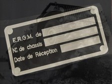 PLAQUE PLAQUETTE LABEL ALU