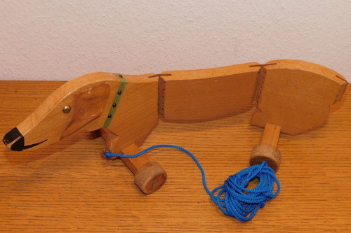 Ancien vintage jouet chien - ancien,