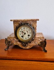 Pendule ancienne marbre rose