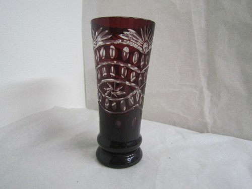 Vase cristal taille rouge a - cristal,