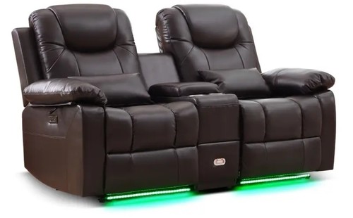 Brown leather massage - brown, pu