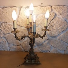Bronze lampe chandelier 5 branches baroque ancienne