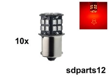 10 Ampoules Rouges LED 12V