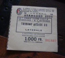 ticket )) STANDARD LIEGE V AJA AUXERRE  - coupe UEFA C3 1992/93