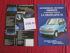 N°4974 bis /  CHATENET automobiles   sans permis Chatelaine / 2 prospectus 1986