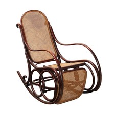 Fauteuil à Bascule Hêtre Courbé Autriche du XIXe Siècle Original